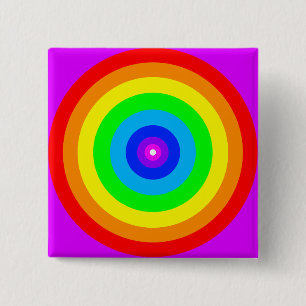 Rainbow Circle Design-40686 15 Cm Square Badge