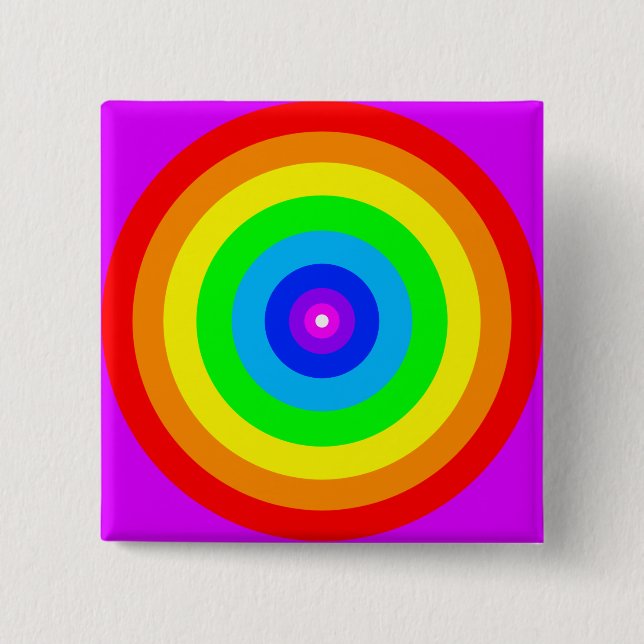 Rainbow Circle Design-40686 15 Cm Square Badge (Front)