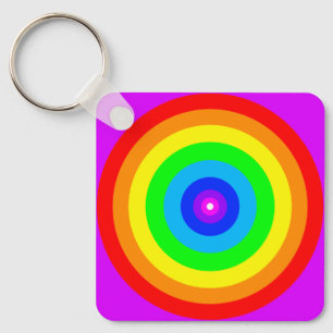 Rainbow Circle Design-40686 Key Ring