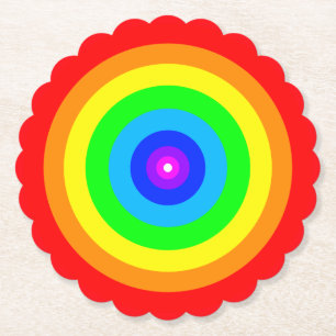 Rainbow Circle Design-40686 Paper Coaster