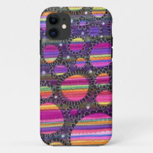 Rainbow Circle Doodle iPhone 11 Case