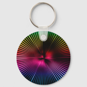 rainbow circle key ring