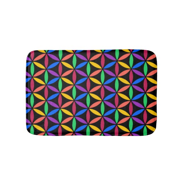 Rainbow circles bath mat (Front)