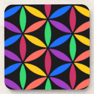 Rainbow circles coaster