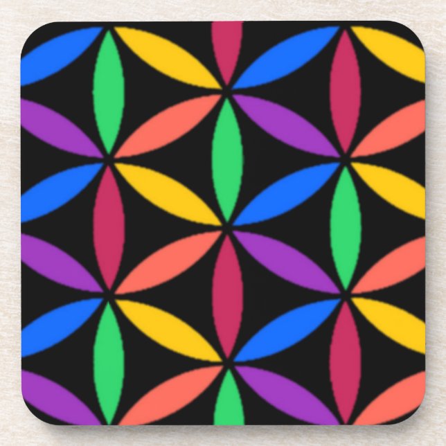 Rainbow circles coaster (Front)