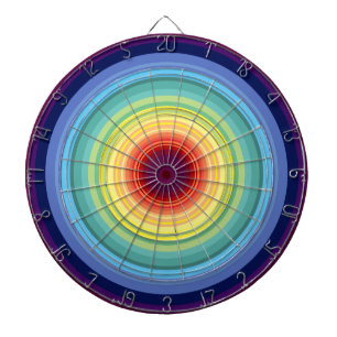 rainbow circles dartboard
