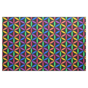 Rainbow circles fabric