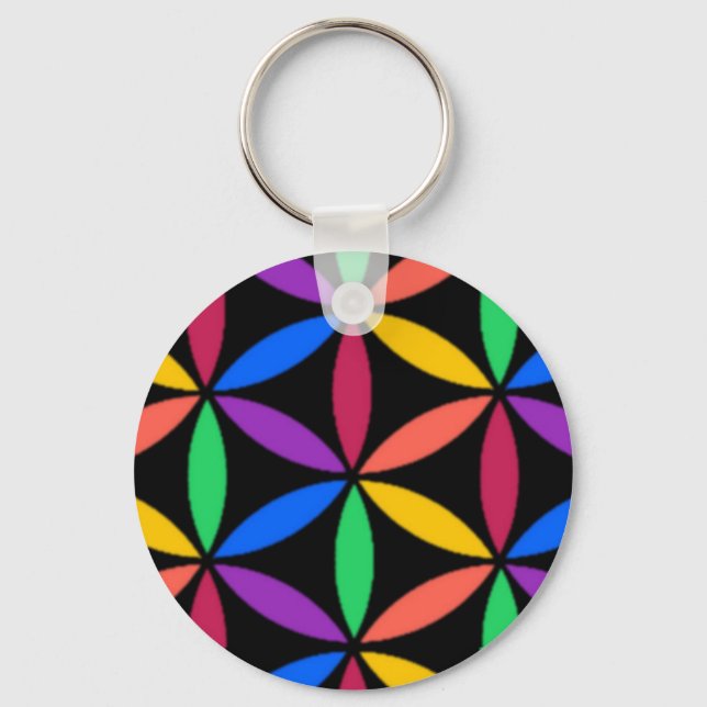 Rainbow circles key ring (Front)