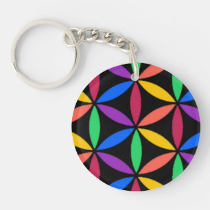 Rainbow circles key ring