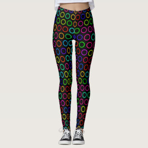 rainbow circles leggings