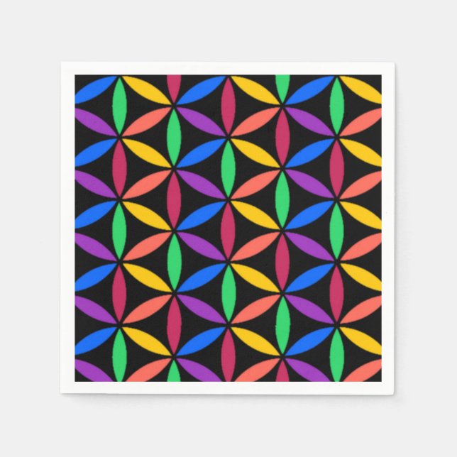 Rainbow circles napkin (Front)