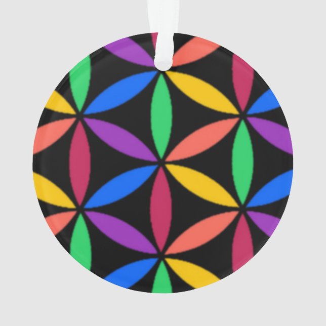 Rainbow circles ornament (Back)