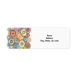 Rainbow Circles Return Address Label