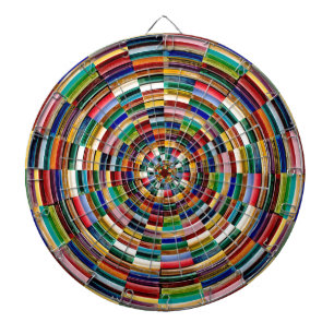 Rainbow Circles Template Blanc Blanche add TEXT Dartboard