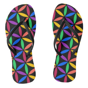 Rainbow circles thongs