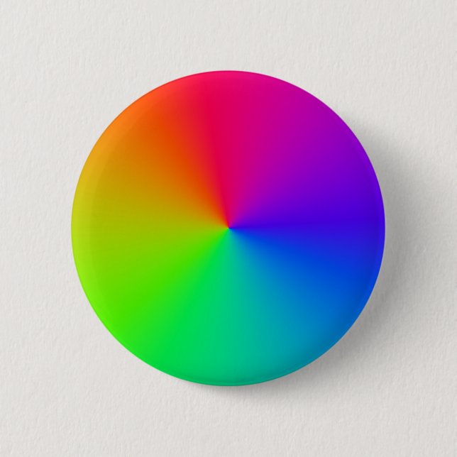 Rainbow Circular Sine Waves 6 Cm Round Badge (Front)