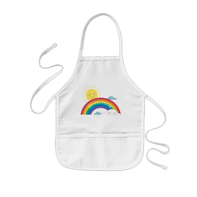 Rainbow Cloud and Sun Children's Apron (Front)