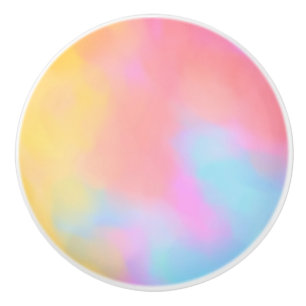rainbow cloud ceramic knob