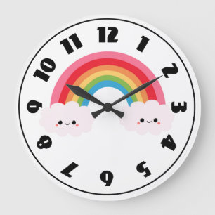 Rainbow Cloud Clock