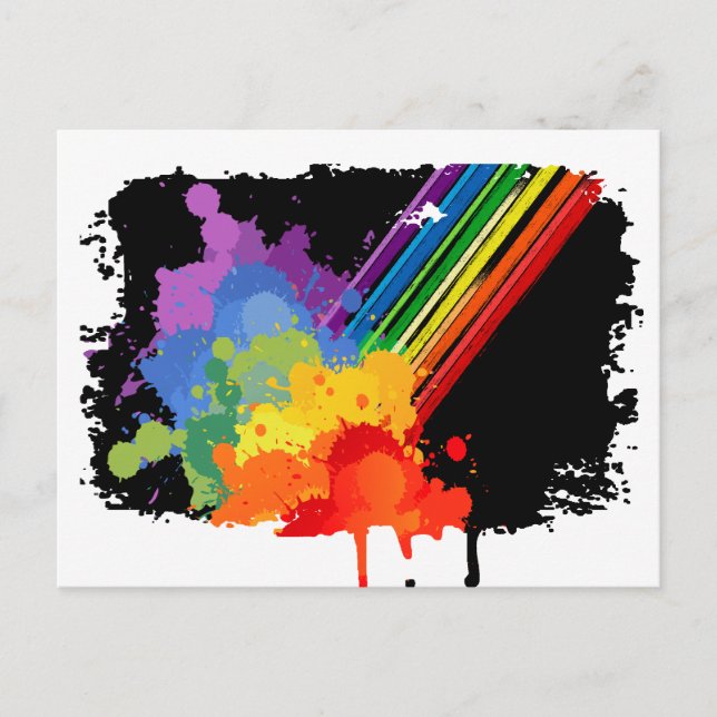 RAINBOW CLOUD -.png Postcard (Front)