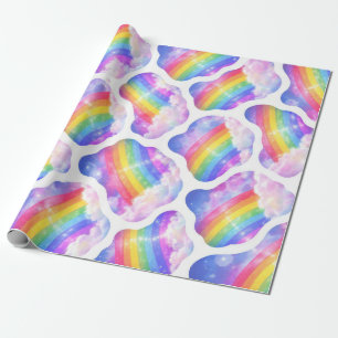 Rainbow Cloud Sky Pattern Wrapping Paper