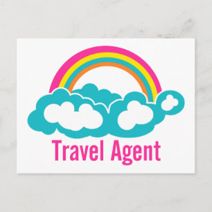Rainbow Cloud Travel Agent Postcard