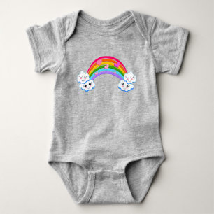 Rainbow Clouds Baby Bodysuit