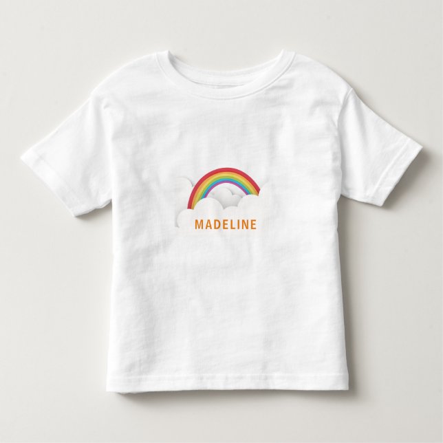 Rainbow Clouds Birthday Toddler T-Shirt (Front)