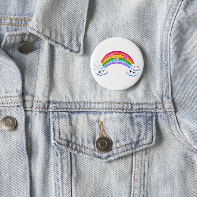 Rainbow Clouds Button (In Situ)