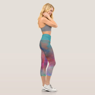 Rainbow Clouds Capri Leggings