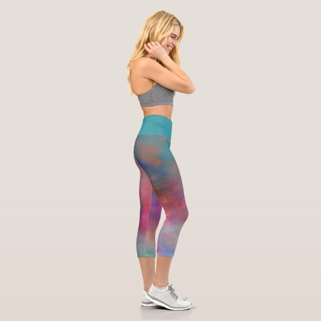 Rainbow Clouds Capri Leggings (Right)