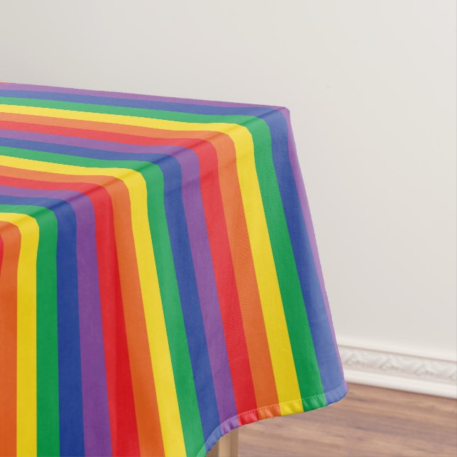 Rainbow & Clouds Cute 1st Birthday Party Tablecloth (In Situ)