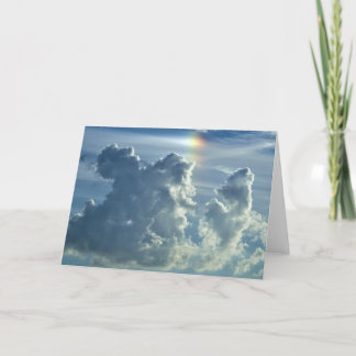 Rainbow Clouds Folded Greetings Card