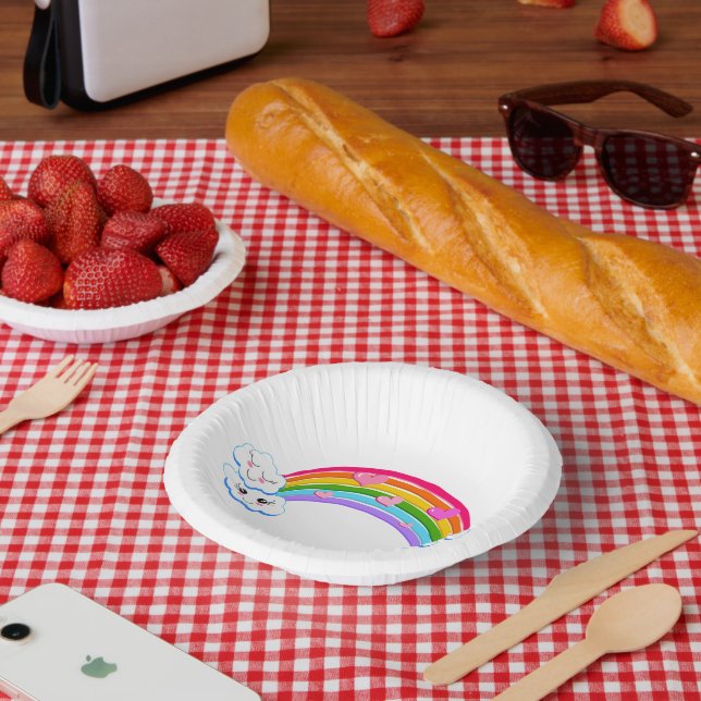 Rainbow Clouds Paper Bowls Paper Plate (Picnic)