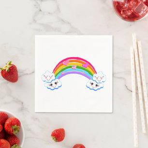 Rainbow Clouds Paper Napkins