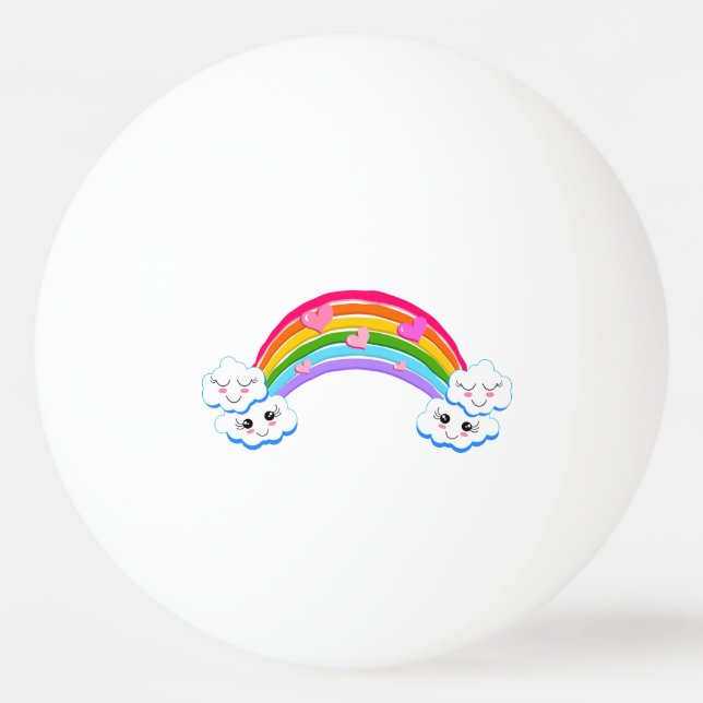 Rainbow Clouds Ping Pong Balls (Back)