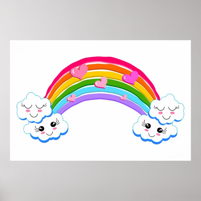 Rainbow Clouds Poster (Front)