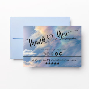 Rainbow Clouds Professional Thank You Cards