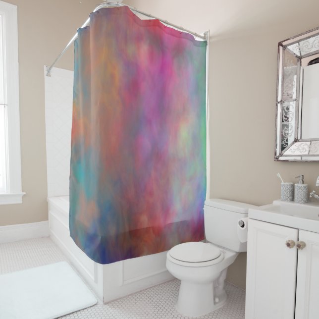 Rainbow Clouds  Shower Curtain (In Situ)