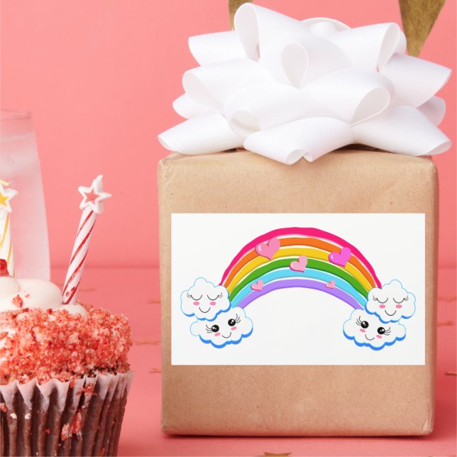 Rainbow Clouds Stickers (Party)