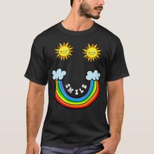 Rainbow Clouds Sun Smile Face Accessories Apparel T-Shirt