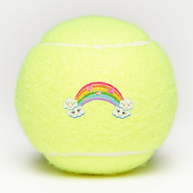 Rainbow Clouds Tennis Balls (Front)