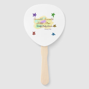 Rainbow clouds twinkle Twinkle Little Star baby Hand Fan