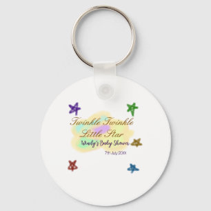 Rainbow clouds twinkle Twinkle Little Star baby Key Ring