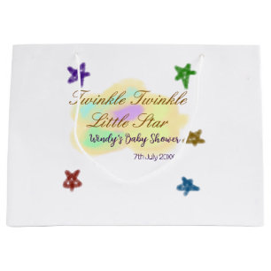 Rainbow clouds twinkle Twinkle Little Star baby Large Gift Bag