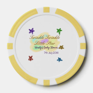 Rainbow clouds twinkle Twinkle Little Star baby Poker Chips