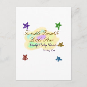 Rainbow clouds twinkle Twinkle Little Star baby Postcard