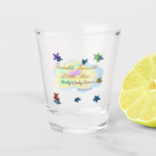 Rainbow clouds twinkle Twinkle Little Star baby Shot Glass