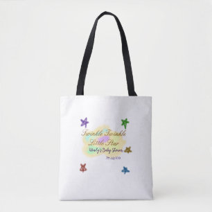 Rainbow clouds twinkle Twinkle Little Star baby Tote Bag
