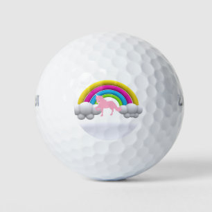 Rainbow, Clouds, Unicorn, Great Gift Idea, Custom Golf Balls